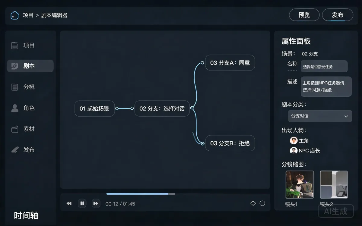 影游 Agent 平台界面截图